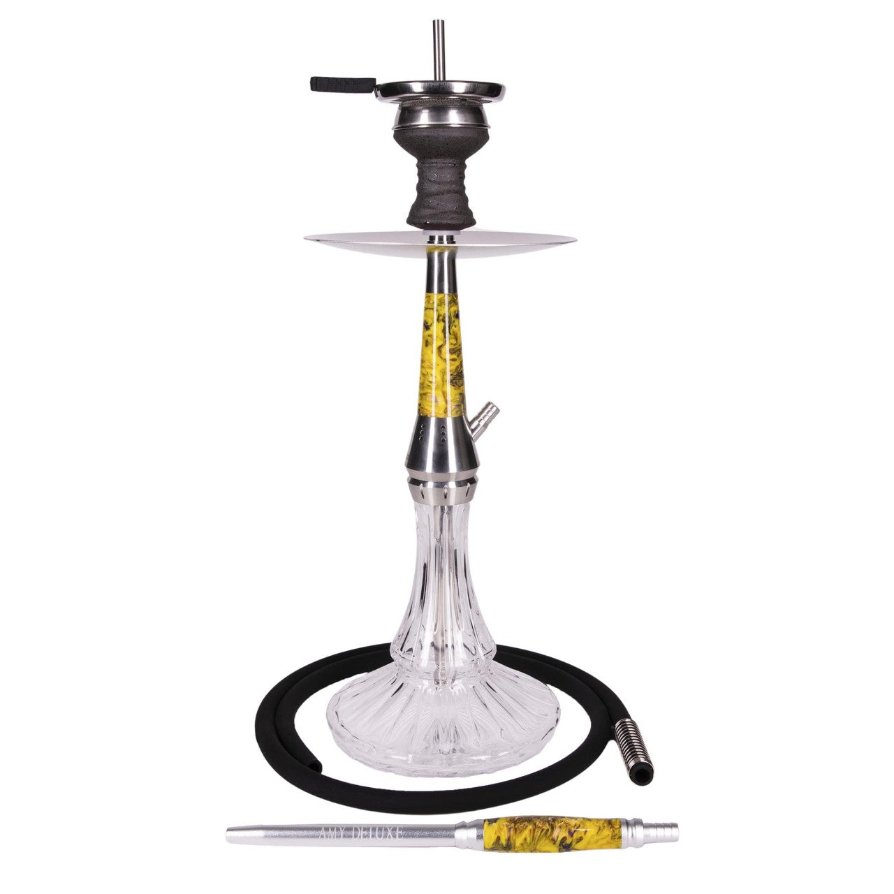 Amy Deluxe German hookah shisha set, 1200 Galactic Steel S