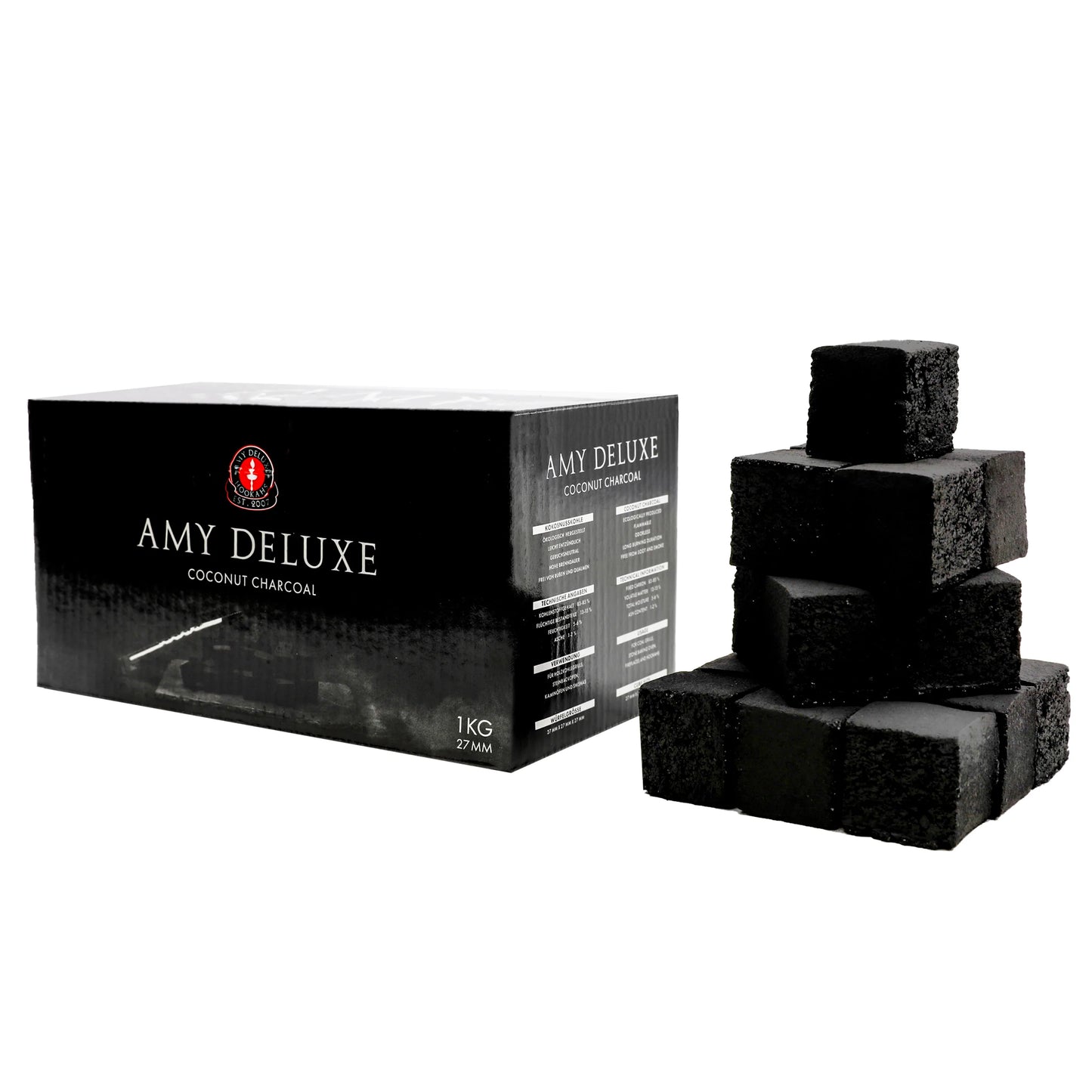 Amy Gold Coconut Charcoal 1KG (54ct) Jumbo Cube