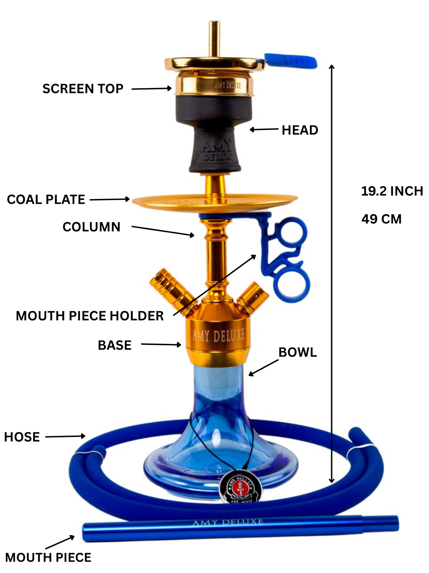 Amy Deluxe German hookah shisha set, 071.03 Alu Jewel S