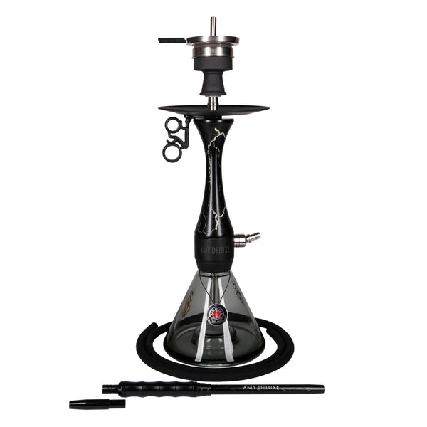 Amy Deluxe German hookah shisha set,Woodica 105.02, column that glows in the dark