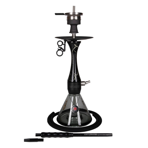 Amy Deluxe German hookah shisha set,Woodica 105.02, column that glows in the dark