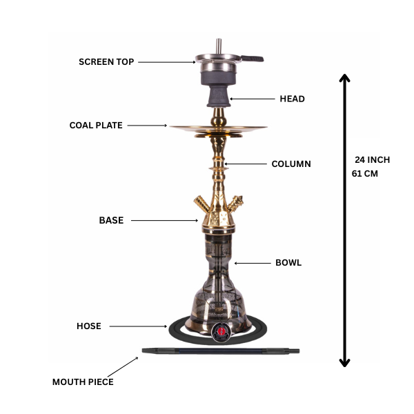 Amy Deluxe German hookah shisha set, Mini Hayil 109.02, traditional Egyptian style
