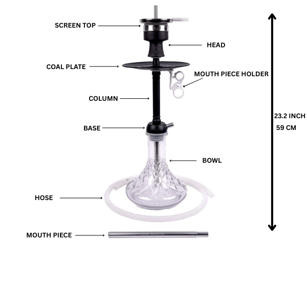 Amy Deluxe German hookah shisha set, 120.02 Alu Joy S