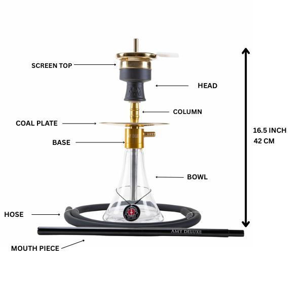 Amy Deluxe German hookah shisha set, 125.03 Alu Cone Mini