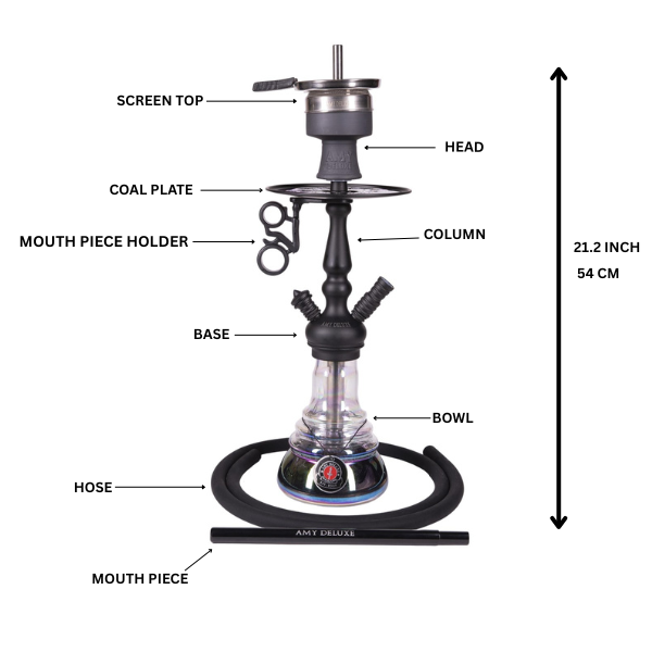 Amy Deluxe German hookah shisha set, 340RLittle Zuri