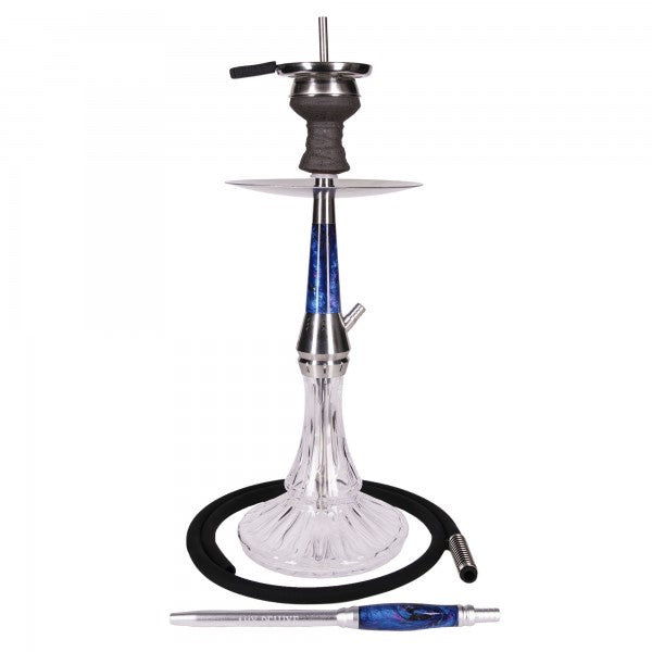 Amy Deluxe German hookah shisha set, 1200 Galactic Steel S