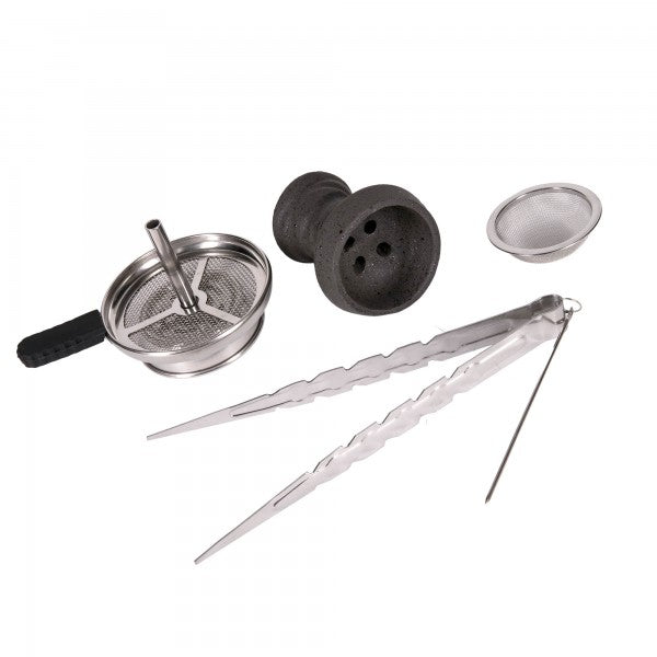 Amy Deluxe German hookah shisha set, 1200 Galactic Steel S