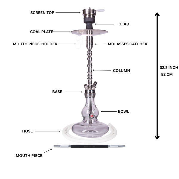Amy Deluxe German hookah shisha set, ss40.01 Tango Light – amyusa