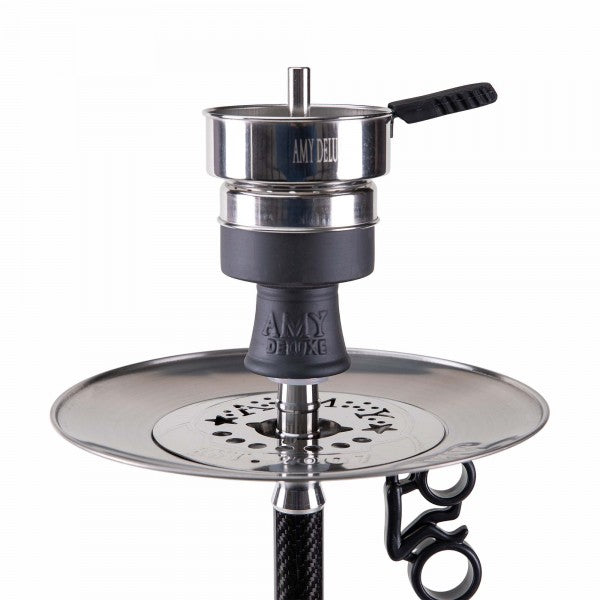 Amy Deluxe German Hookah Shisha Set, ss26.01 Carbonica Solid