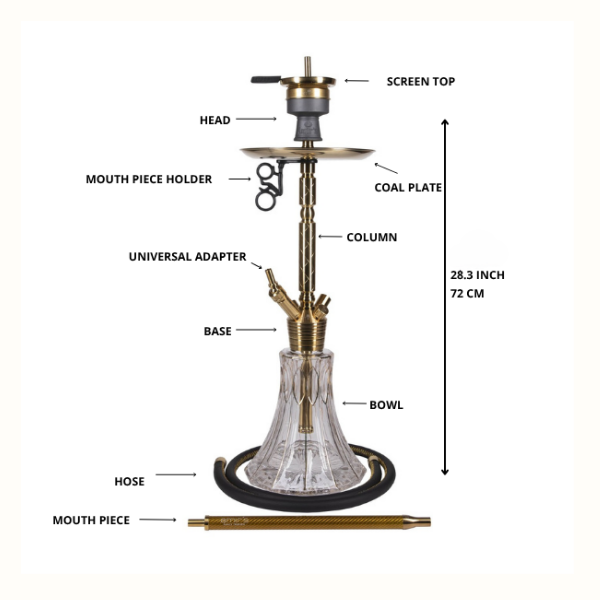 Amy Deluxe German hookah shisha set, Amirs Karat Y Amirs 801