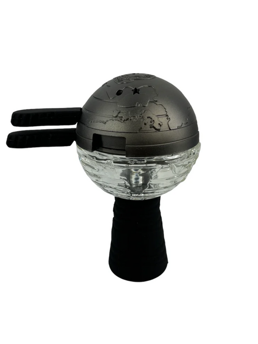 Amy Deluxe Hookah Shisha Tobacco Head New Age Globe Crystal Glass Edition Set, Glasi004
