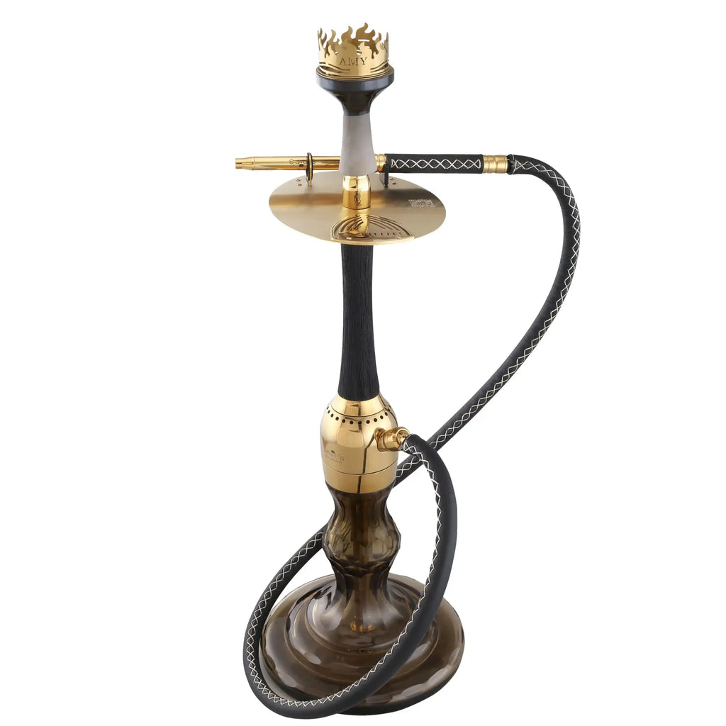Amy Deluxe German hookah shisha set, Amir`s INDI V3.0 luxury leather/wood hookah