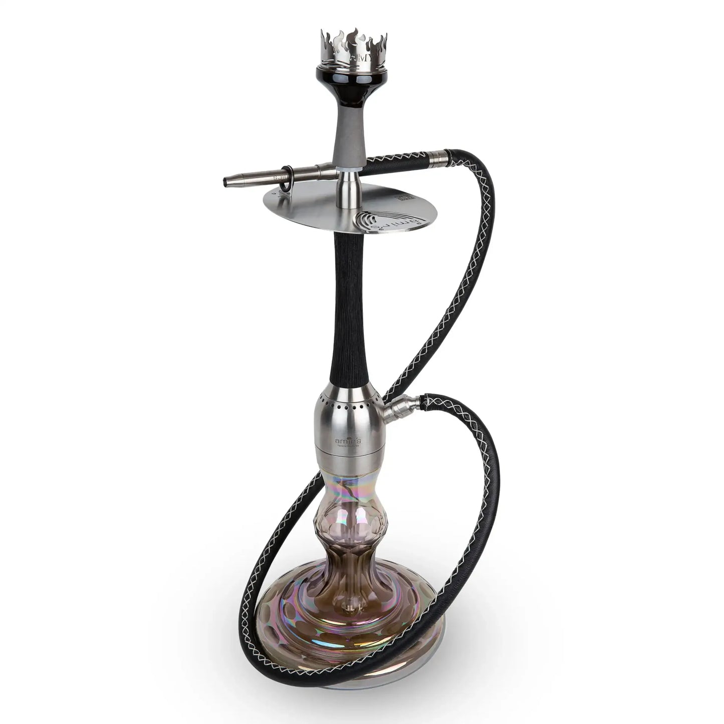 Amy Deluxe German hookah shisha set, Amir`s INDI V3.0 luxury leather/wood hookah