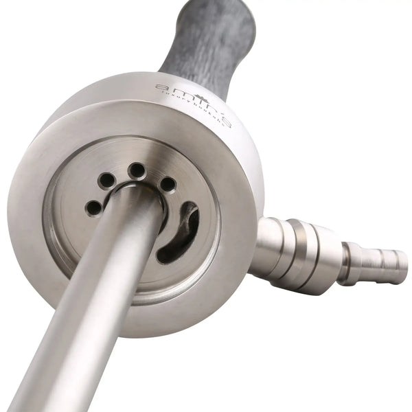 Amy Deluxe German hookah shisha set, Amir`s INDI V3.0 luxury leather/wood hookah