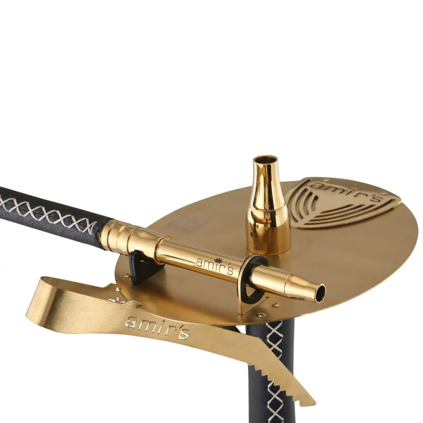 Amy Deluxe German hookah shisha set, Amir`s INDI V3.0 luxury leather/wood hookah