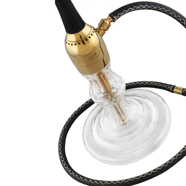 Amy Deluxe German hookah shisha set, Amir`s INDI V3.0 luxury leather/wood hookah