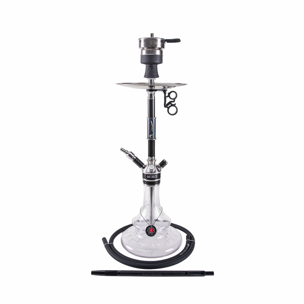 Amy Deluxe German Hookah Shisha Set, ss26.01 Carbonica Solid