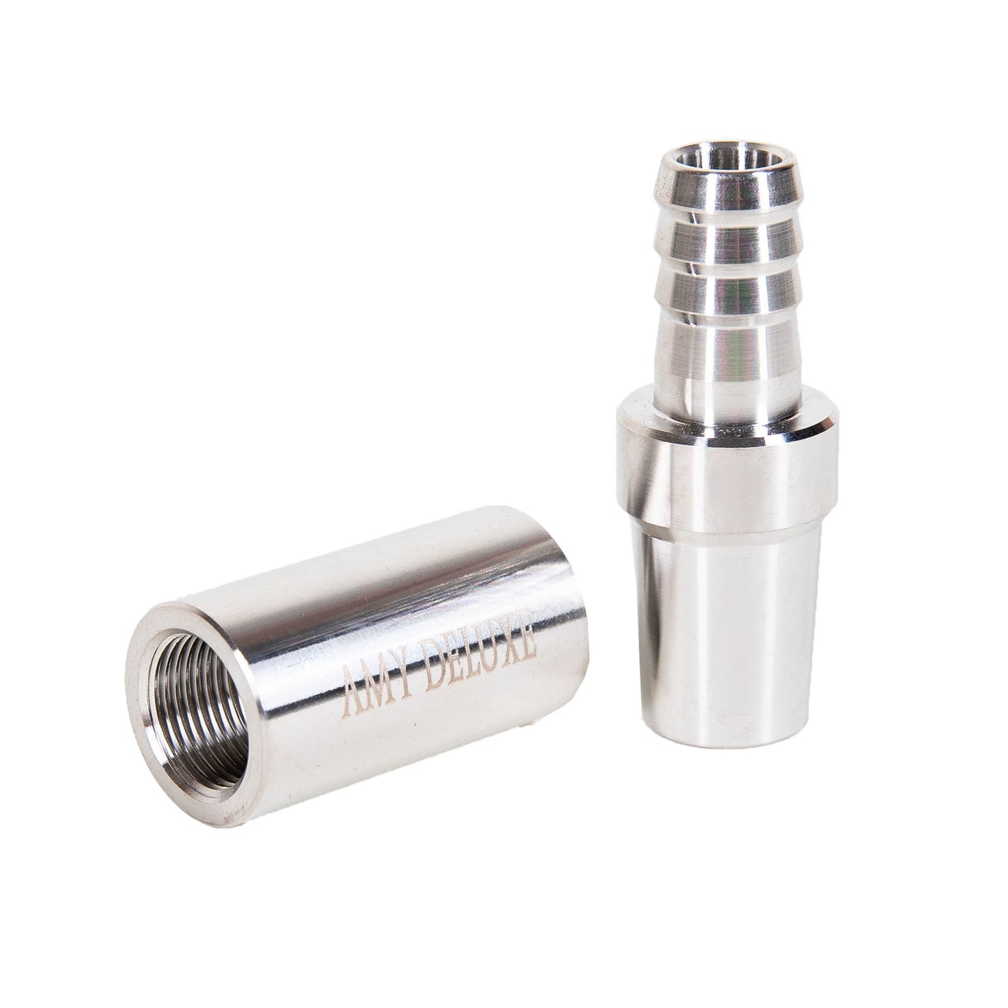 AMY Deluxe Ground Joint Cut Stainless Steel Adapter